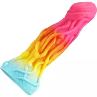 7.8" Fantasy Soft Realistic Dildo, Monster Dildos with Strong Suction Cup for Hands-Free Play, Lifelike Thick Dragon Dildo Harne