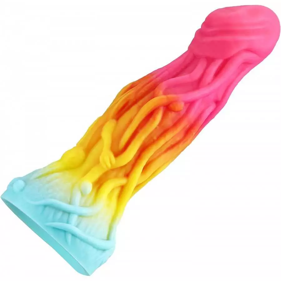 7.8" Fantasy Soft Realistic Dildo, Monster Dildos with Strong Suction Cup for Hands-Free Play, Lifelike Thick Dragon Dildo Harne