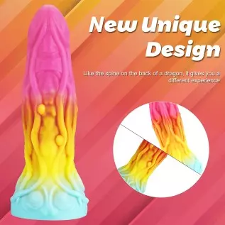 7.8" Fantasy Soft Realistic Dildo, Monster Dildos with Strong Suction Cup for Hands-Free Play, Lifelike Thick Dragon Dildo Harne