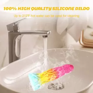 7.8" Fantasy Soft Realistic Dildo, Monster Dildos with Strong Suction Cup for Hands-Free Play, Lifelike Thick Dragon Dildo Harne