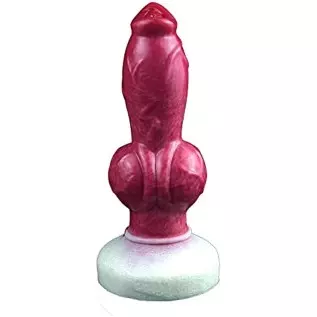 Big Size Silicone Made Artificial Dog Dildo Anal Plug Toy Color Mixed with Large Knot
