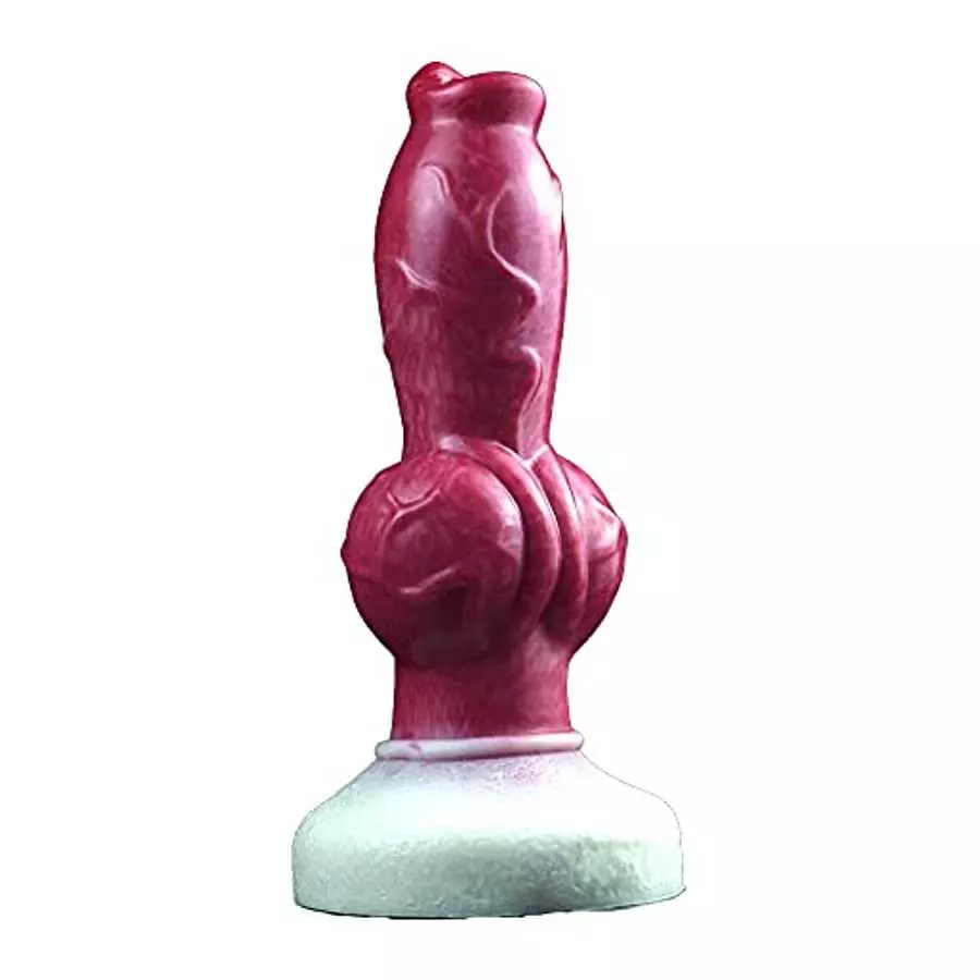 Big Size Silicone Made Artificial Dog Dildo Anal Plug Toy Color Mixed with Large Knot