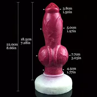 Big Size Silicone Made Artificial Dog Dildo Anal Plug Toy Color Mixed with Large Knot