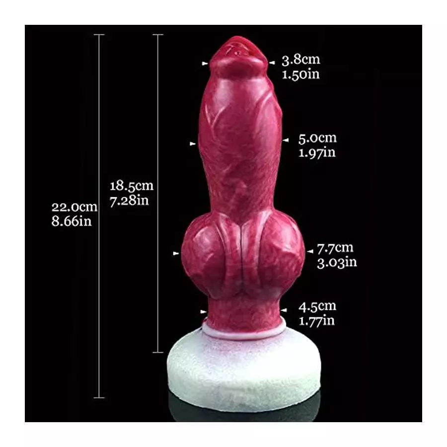 Big Size Silicone Made Artificial Dog Dildo Anal Plug Toy Color Mixed with Large Knot