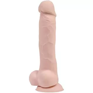 Adam's True Feel Rechargeable Dildo with Wireless Remote Control - Beige