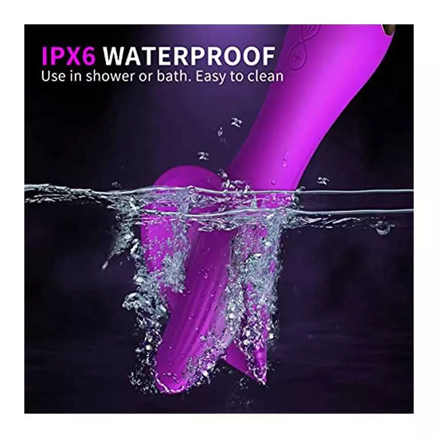 Clitoral Vibrator Rose Toy for Women,G-Spot Massager with 10 Tongue Licking Vibration Modes,Clitoris Stimulator Tongue Vibrators