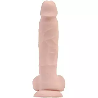 Adam's True Feel Rechargeable Dildo with Wireless Remote Control - Beige