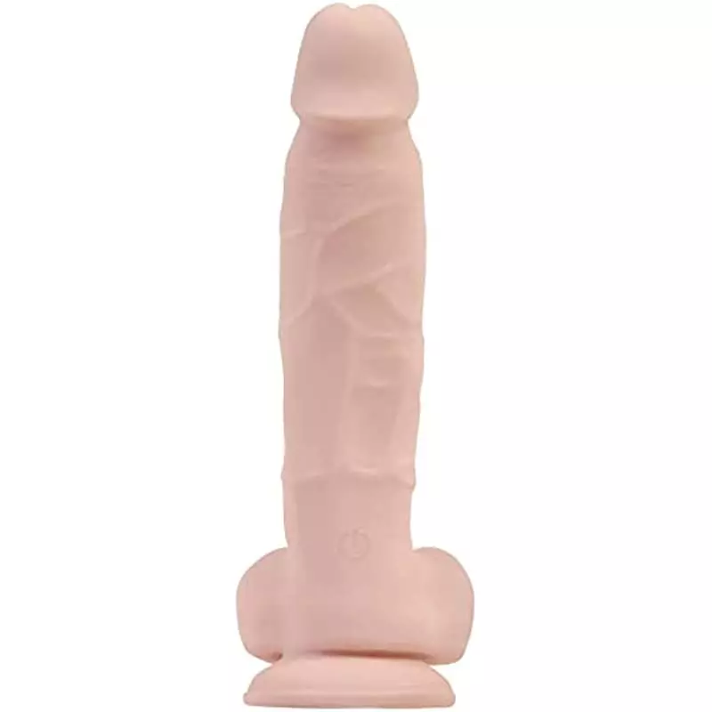 Adam's True Feel Rechargeable Dildo with Wireless Remote Control - Beige