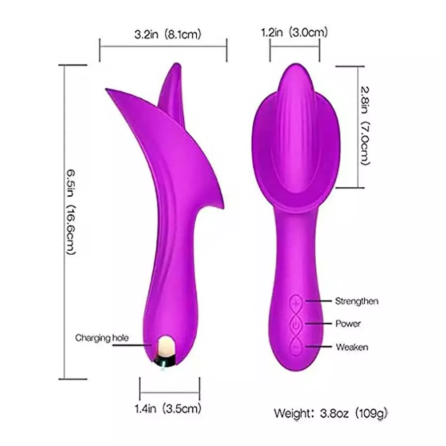 Clitoral Vibrator Rose Toy for Women,G-Spot Massager with 10 Tongue Licking Vibration Modes,Clitoris Stimulator Tongue Vibrators