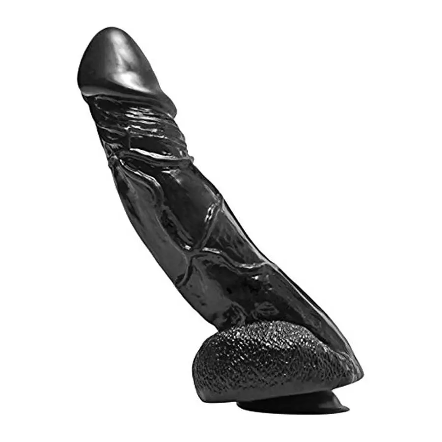 Sexflesh Big Black Bob Suction Cup Dildo, 11 Inch