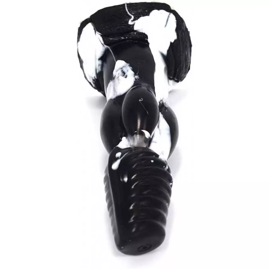 European Fairy Tale Wolf Dildo Dog Dick Multi-Color Canine Style (Black+White)