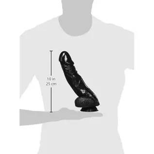 Sexflesh Big Black Bob Suction Cup Dildo, 11 Inch