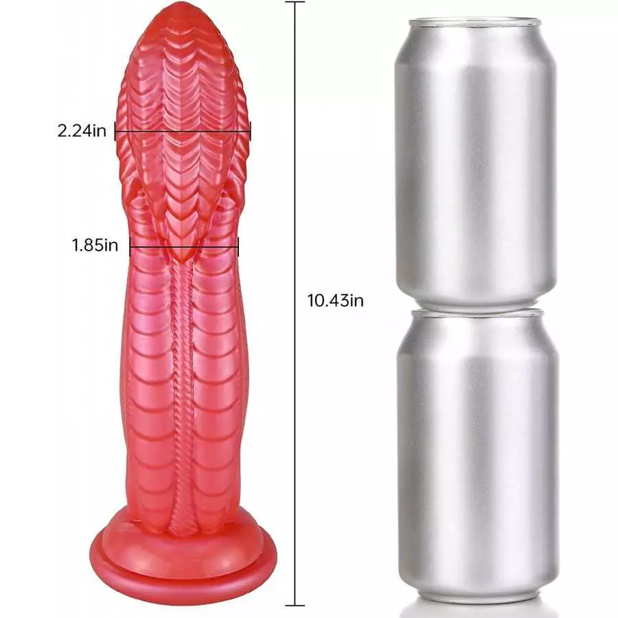 Realistic Dildos Adult Sex Toy - 10.43 inch Flexible Dildos with Suction Cup G-spot Penis Cock with Textured Ridges for Prostate