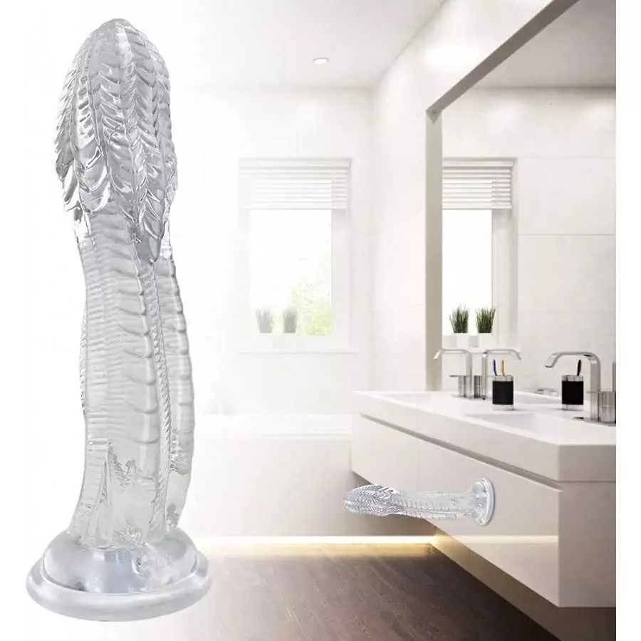 Realistic Dildos Adult Sex Toy - 10.43 inch Flexible Dildos with Suction Cup G-spot Penis Cock with Textured Ridges for Prostate
