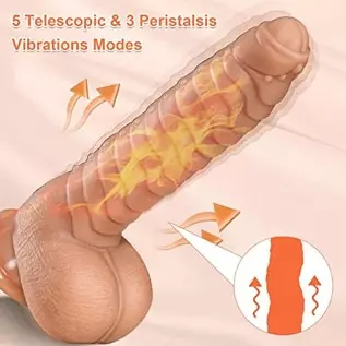 Thrusting Dildo Vibrator Realistic Vibrating Dildo with Strong Suction Cup for Hands-Free Play, Remote Control 9.05 inch Dildos