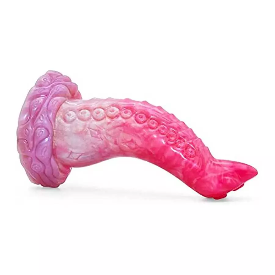 Tentacle Dildo Animal G Spot Dildo Monster Anal Butt Plug 8 inch Dildo with Suction Cup Sextoy for Women- Pink Color