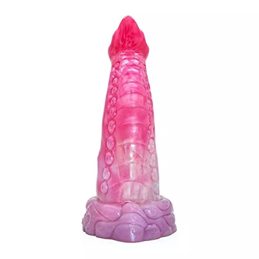 Tentacle Dildo Animal G Spot Dildo Monster Anal Butt Plug 8 inch Dildo with Suction Cup Sextoy for Women- Pink Color