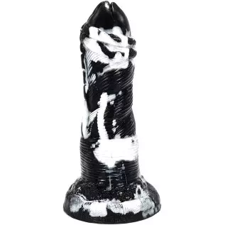 Multi Color Soft Feeling Alien Dildo Couple Use Lover's Gift (Black+White)