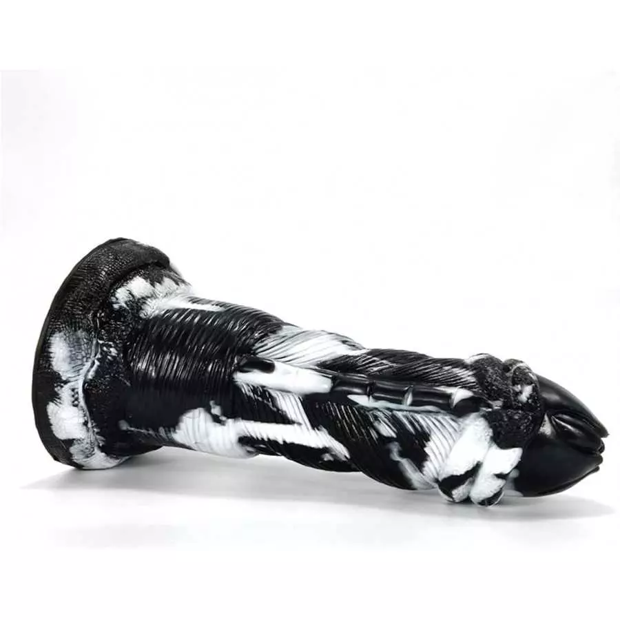Multi Color Soft Feeling Alien Dildo Couple Use Lover's Gift (Black+White)