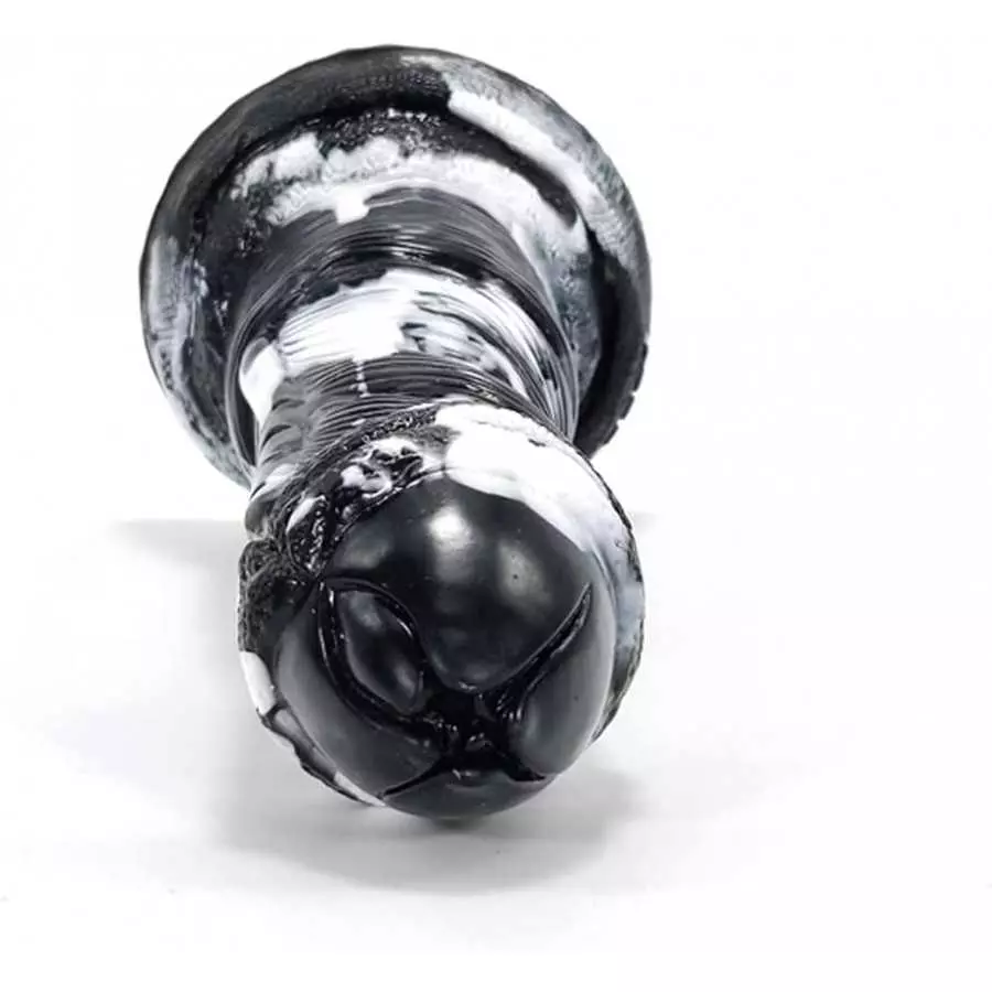 Multi Color Soft Feeling Alien Dildo Couple Use Lover's Gift (Black+White)