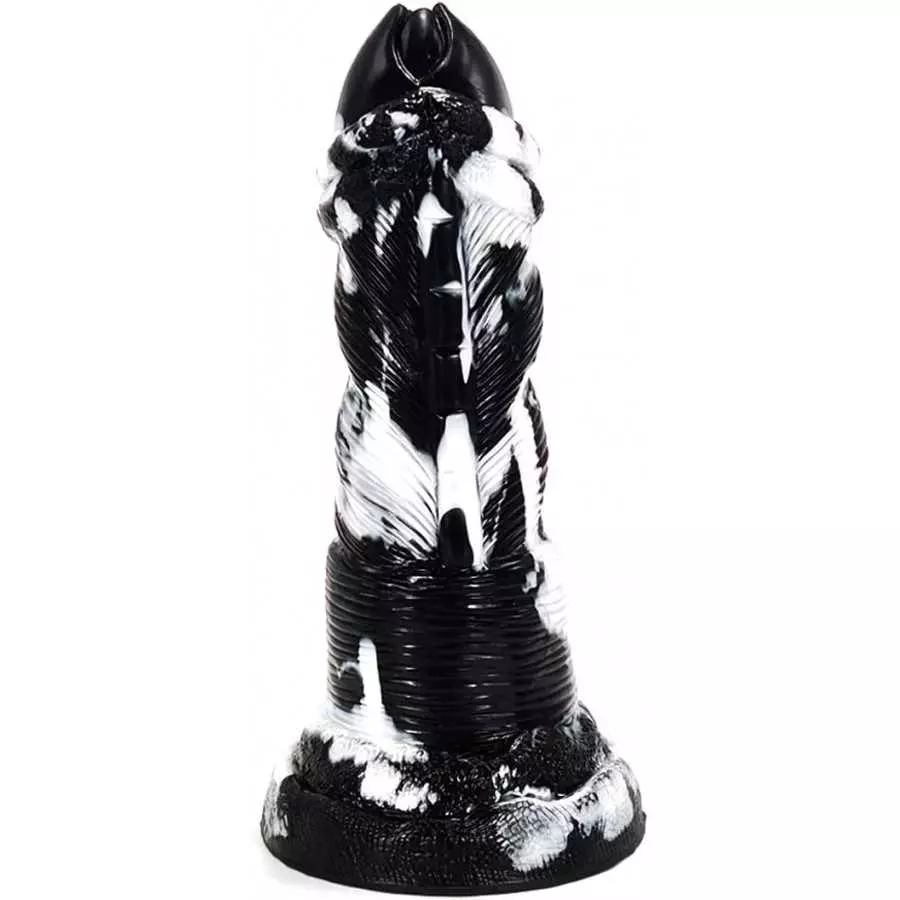 Multi Color Soft Feeling Alien Dildo Couple Use Lover's Gift (Black+White)