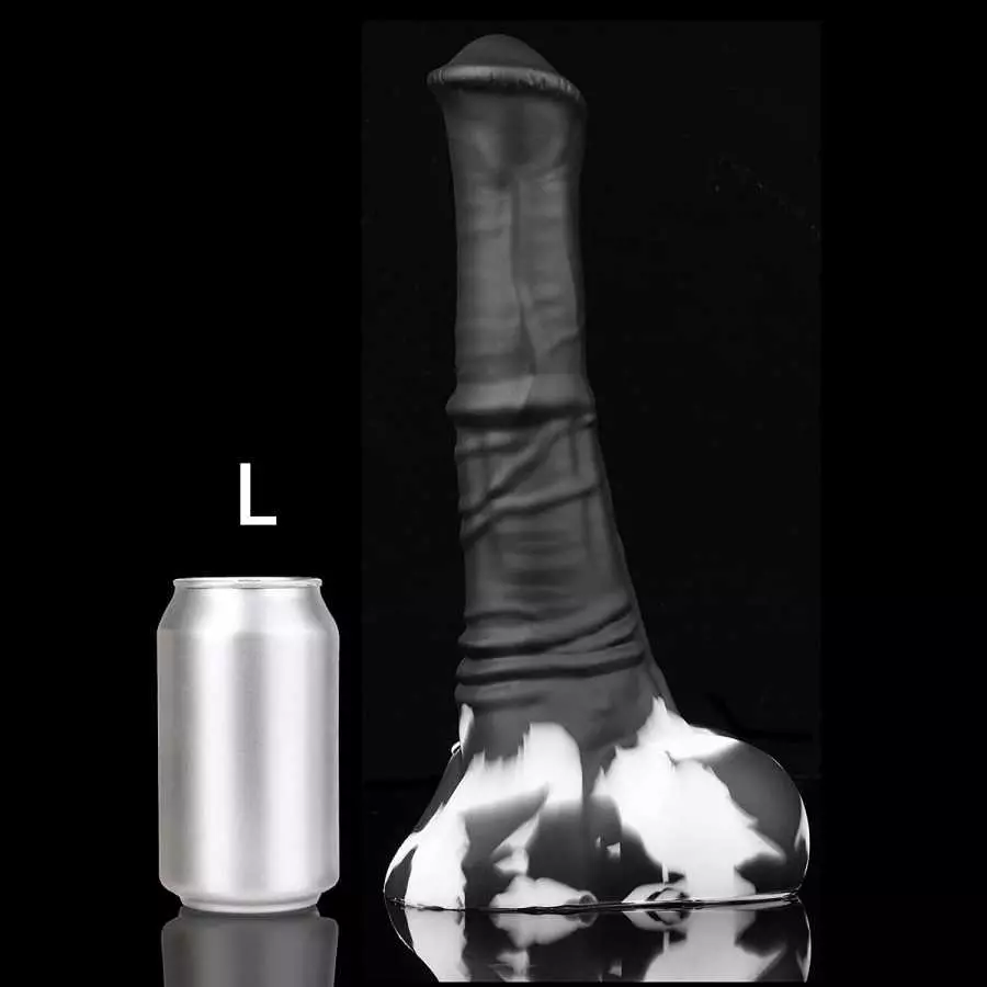 Nothosaur「AVOYO with Cum Tube」14.8 inch HorseIIDildo Medium Soft Platinum Silicone Dildo,Unique Design with Strong Suction Cup f