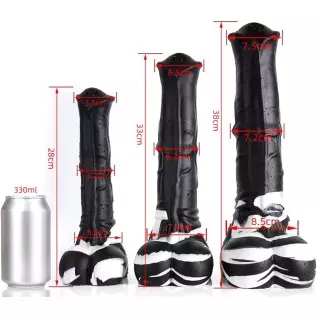 Nothosaur「AVOYO with Cum Tube」14.8 inch HorseIIDildo Medium Soft Platinum Silicone Dildo,Unique Design with Strong Suction Cup f