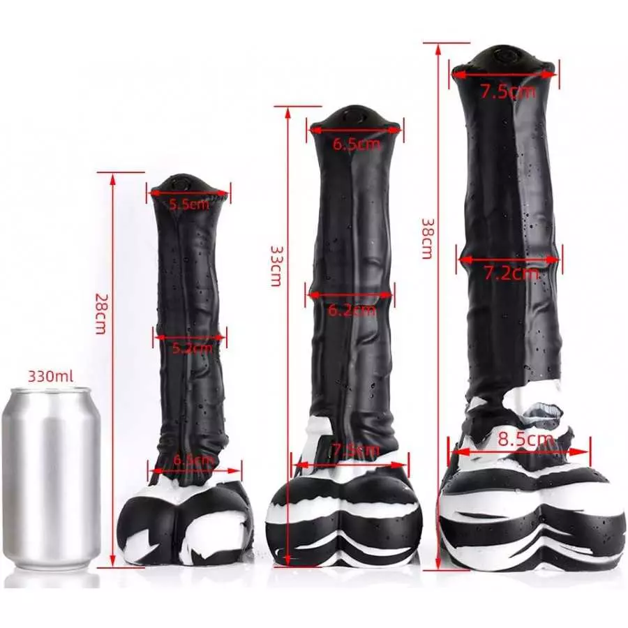 Nothosaur「AVOYO with Cum Tube」14.8 inch HorseIIDildo Medium Soft Platinum Silicone Dildo,Unique Design with Strong Suction Cup f