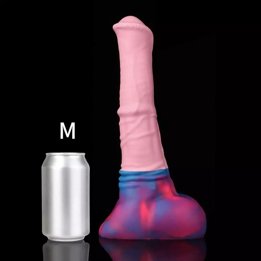 Nothosaur「AVOYO with Cum Tube」14.8 inch HorseIIDildo Medium Soft Platinum Silicone Dildo,Unique Design with Strong Suction Cup f