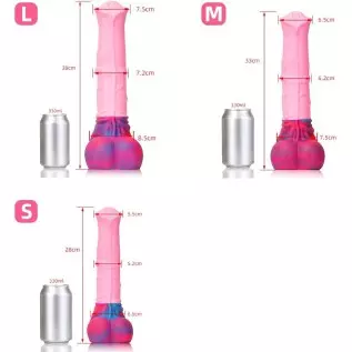 Nothosaur「AVOYO with Cum Tube」14.8 inch HorseIIDildo Medium Soft Platinum Silicone Dildo,Unique Design with Strong Suction Cup f
