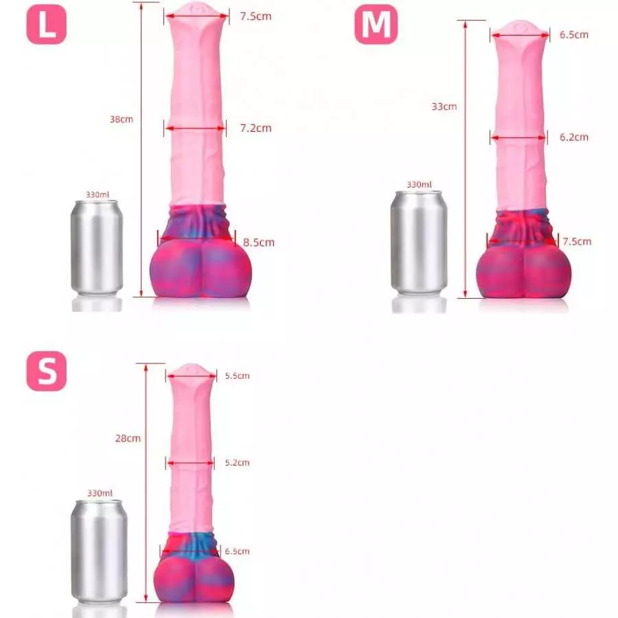 Nothosaur「AVOYO with Cum Tube」14.8 inch HorseIIDildo Medium Soft Platinum Silicone Dildo,Unique Design with Strong Suction Cup f