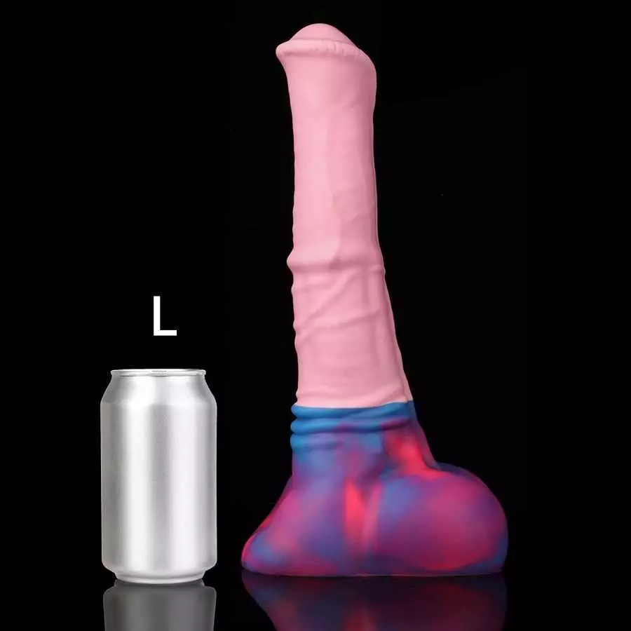 Nothosaur「AVOYO with Cum Tube」14.8 inch HorseIIDildo Medium Soft Platinum Silicone Dildo,Unique Design with Strong Suction Cup f