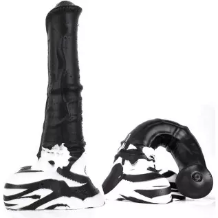 Nothosaur「AVOYO with Cum Tube」14.8 inch HorseIIDildo Medium Soft Platinum Silicone Dildo,Unique Design with Strong Suction Cup f