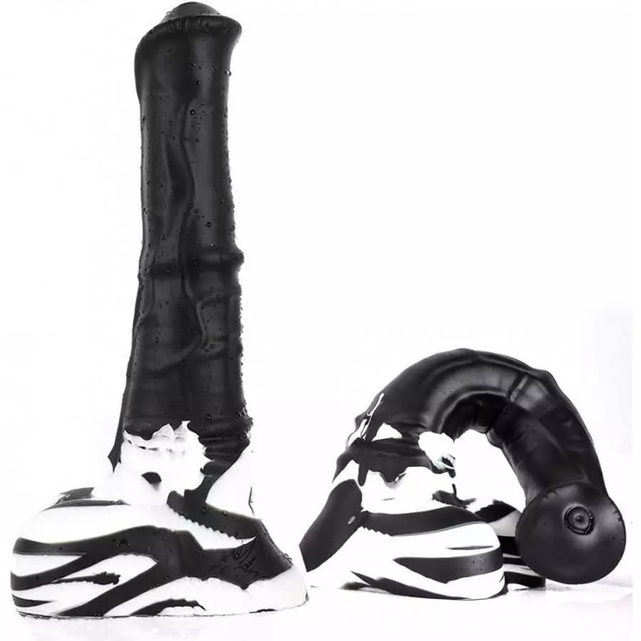 Nothosaur「AVOYO with Cum Tube」14.8 inch HorseIIDildo Medium Soft Platinum Silicone Dildo,Unique Design with Strong Suction Cup f