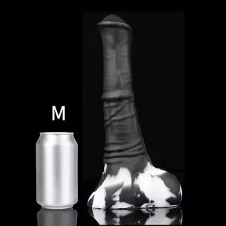 Nothosaur「AVOYO with Cum Tube」14.8 inch HorseIIDildo Medium Soft Platinum Silicone Dildo,Unique Design with Strong Suction Cup f