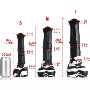 Nothosaur「AVOYO with Cum Tube」14.8 inch HorseIIDildo Medium Soft Platinum Silicone Dildo,Unique Design with Strong Suction Cup f