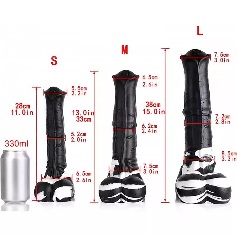 Nothosaur「AVOYO with Cum Tube」14.8 inch HorseIIDildo Medium Soft Platinum Silicone Dildo,Unique Design with Strong Suction Cup f