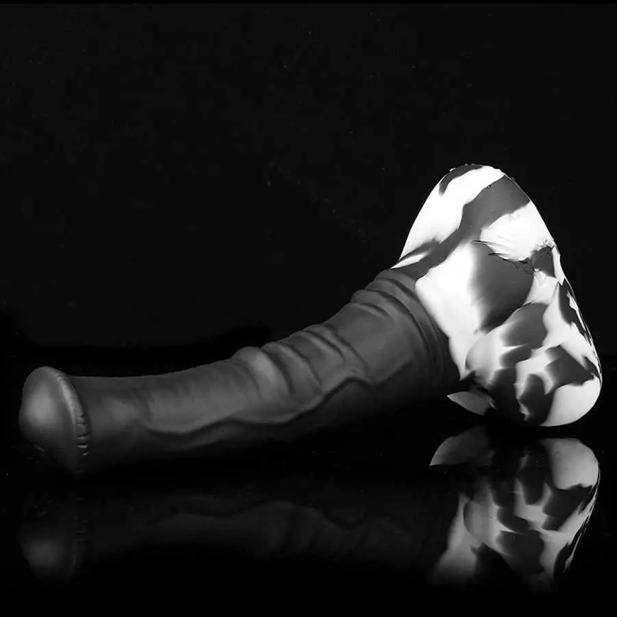 Nothosaur「AVOYO with Cum Tube」14.8 inch HorseIIDildo Medium Soft Platinum Silicone Dildo,Unique Design with Strong Suction Cup f