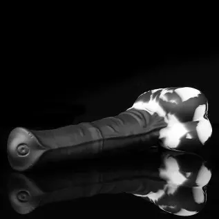 Nothosaur「AVOYO with Cum Tube」14.8 inch HorseIIDildo Medium Soft Platinum Silicone Dildo,Unique Design with Strong Suction Cup f