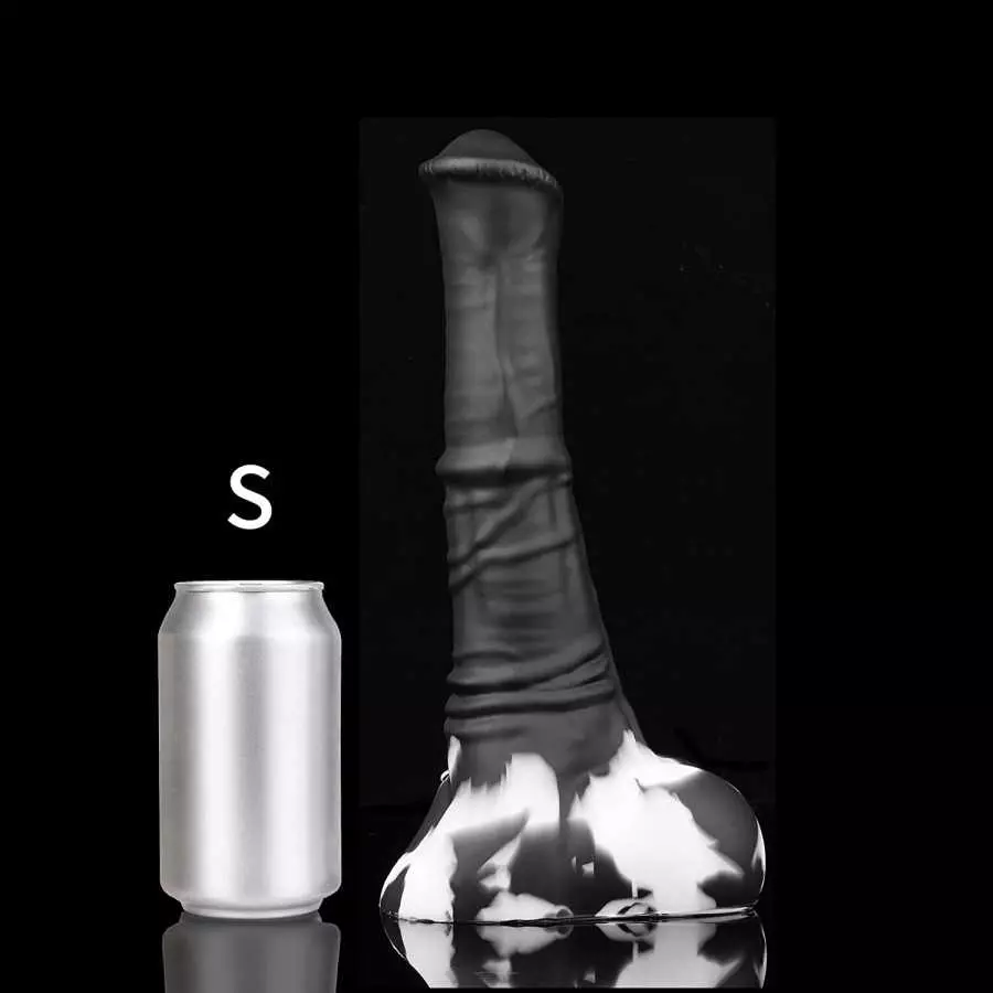 Nothosaur「AVOYO with Cum Tube」14.8 inch HorseIIDildo Medium Soft Platinum Silicone Dildo,Unique Design with Strong Suction Cup f