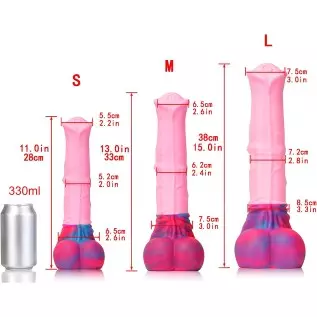 Nothosaur「AVOYO with Cum Tube」14.8 inch HorseIIDildo Medium Soft Platinum Silicone Dildo,Unique Design with Strong Suction Cup f