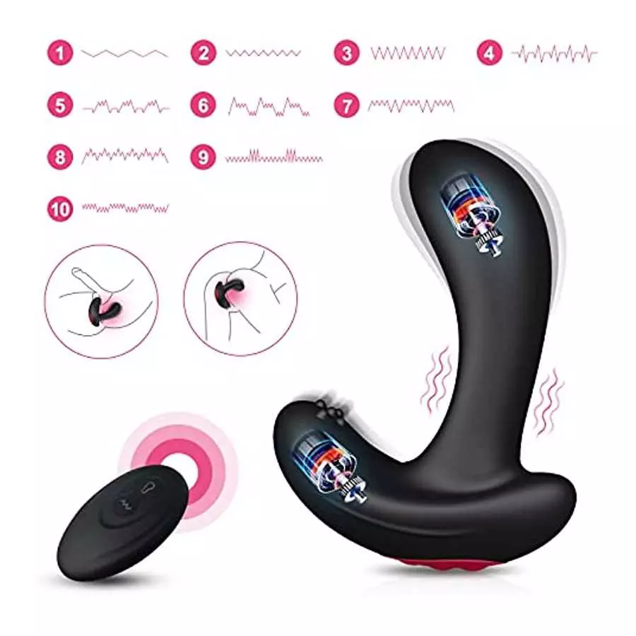 Anal Vibrator Inflatable Butt Plug & 6.8 Inch Body Safe Material G spot Adult Lifelike Dildo