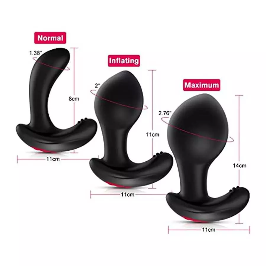 Anal Vibrator Inflatable Butt Plug & 6.8 Inch Body Safe Material G spot Adult Lifelike Dildo