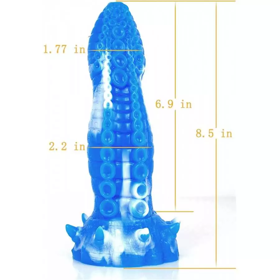 Tentacle Squirting Dildo with Suction Bulb Syringe 8.5 Inch Animal Ejaculating Dildos Thick Anal Plug Adult Sex Toys for Men Wom