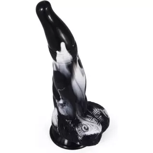 Soft Irregular Multi Colored Suction Anal Dildo Plug for Women Men Gift for Lover (Blue+White)