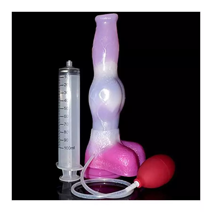 Dog Squirting Dildo with Suction Cups Hands-Free Animal Knotted Ejaculating Dildo Waterproof Women Adult Sex Toys Dog Squirting Dildo with Suction Cups Hands-Free Animal Knotted Ejaculating Dildo Waterproof Women Adult Sex Toys