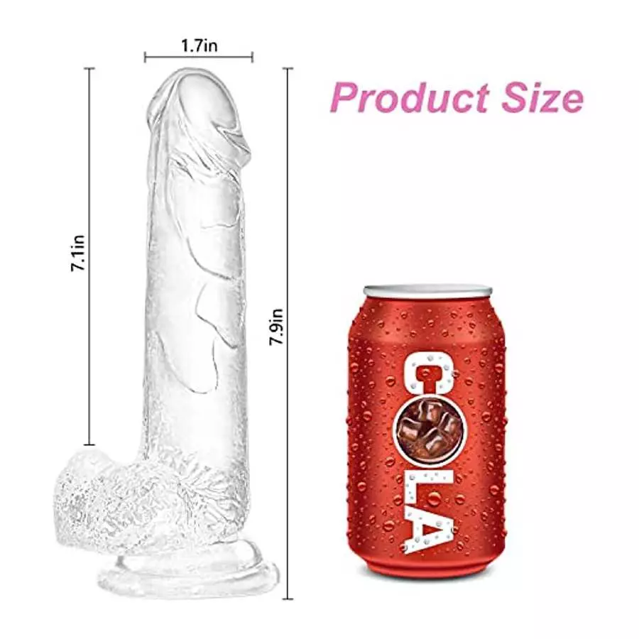 7.9 inch Realistic Dildo with Strong Suction Cup Soft Realistic Dildo for Womens/Men /Gay, Adult Sex Toys.