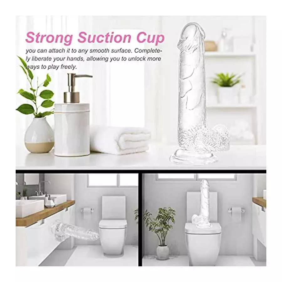 7.9 inch Realistic Dildo with Strong Suction Cup Soft Realistic Dildo for Womens/Men /Gay, Adult Sex Toys.