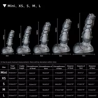 Nothosaur「Rocco」7.7 Inch Fantasy Knot Anal Plug,Unique Design Dildo with Strong Suction Cup for Hands-Free Play, Yellow, L