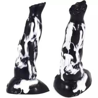 Soft Silicone Irregular Multi Colored Dildo Anal Toy Flexible Stimulate Gift for Lover (Red+Yellow+White)